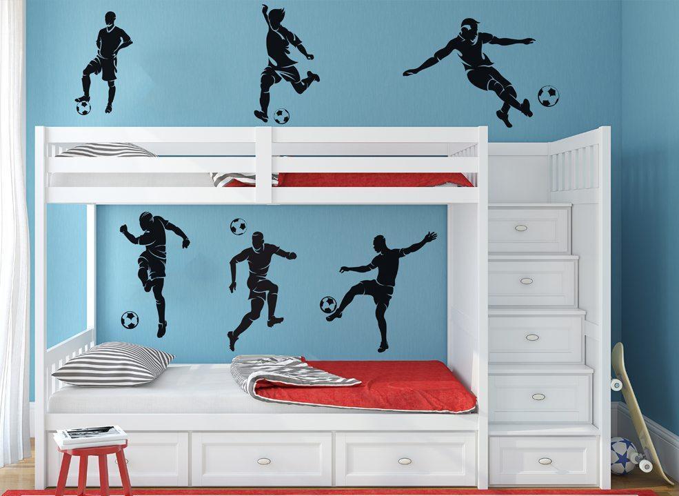 Pack of Football Wall Stickers - Soccer Player Decals image 0