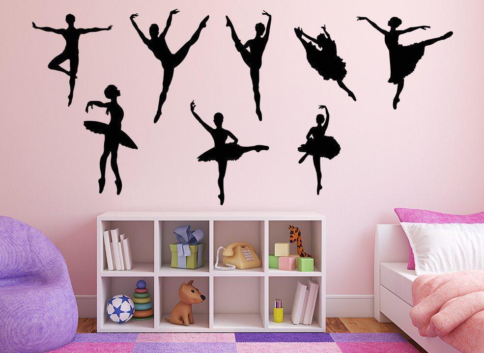 Pack of Ballerina Wall Stickers Ballet Dancers image 0