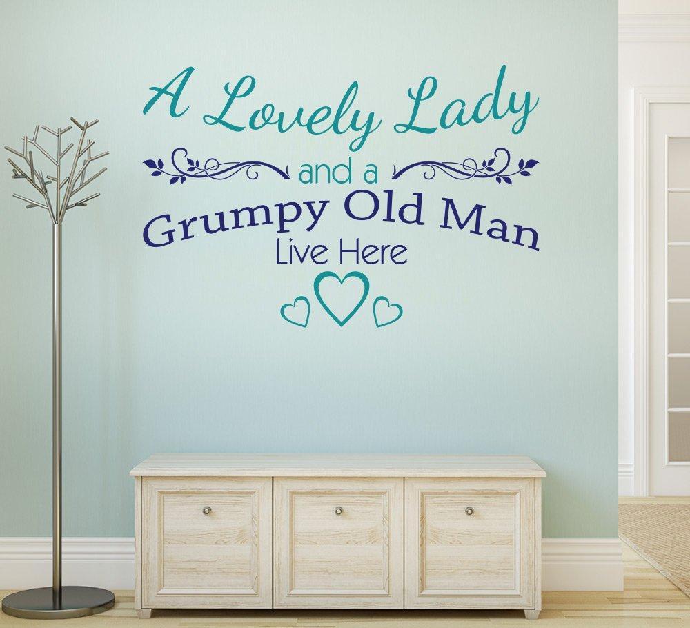 A Lovely Lady and Grumpy Old Man Live Here Wall Sticker image 1