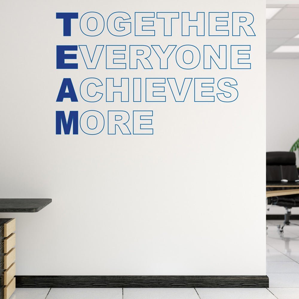 Team Office Wall Sticker - Together Everyone Achieves More image 2