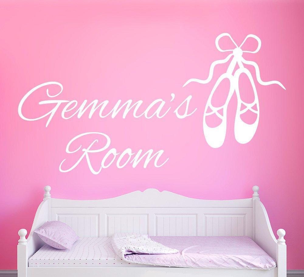 Ballet Shoes Girls Wall Art Sticker Personalised image 1