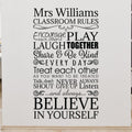 Personalised Classroom Rules Wall Sticker Decal image 0