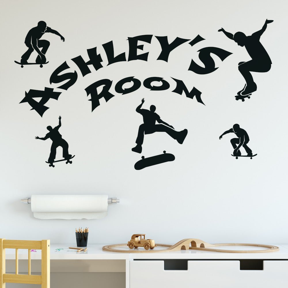 Personalised Skateboard Wall Sticker image 1