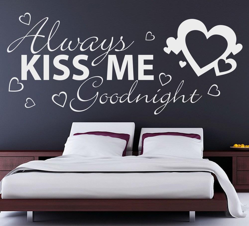 Always Kiss Me Goodnight Wall Art Sticker image 0