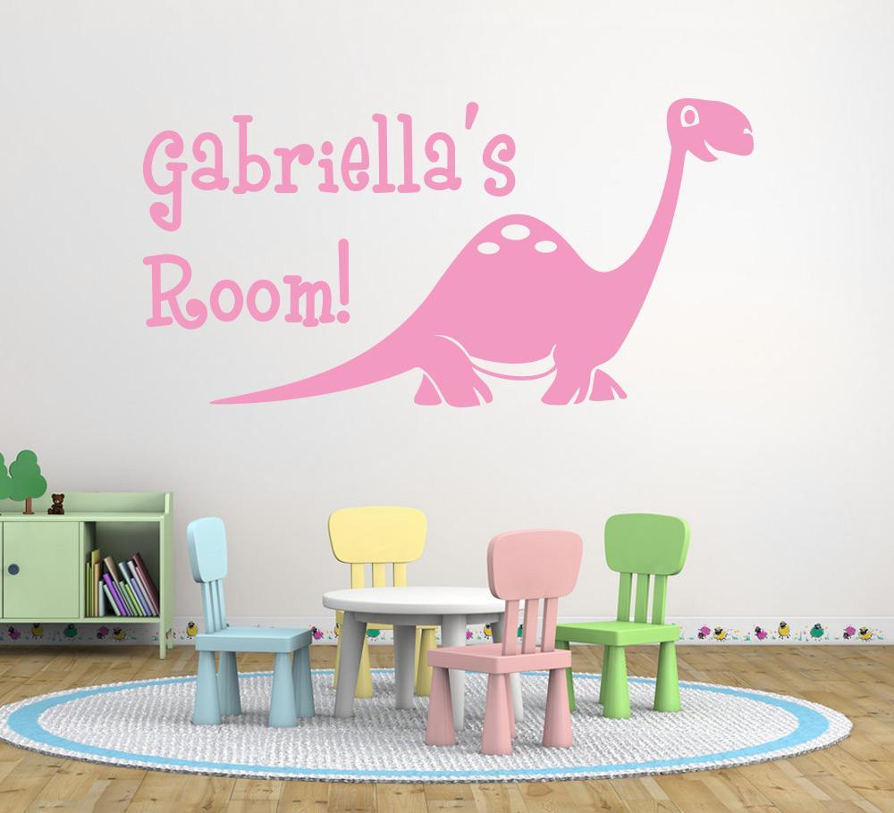 Cute Dinosaur Diplodocus Wall Sticker Personalised image 1