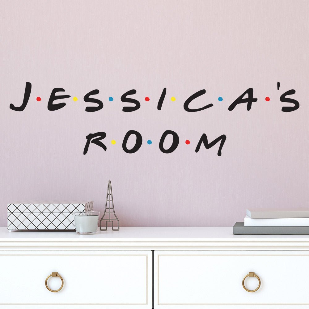 Personalised Friends Wall Sticker - Any name or The One Where text image 0