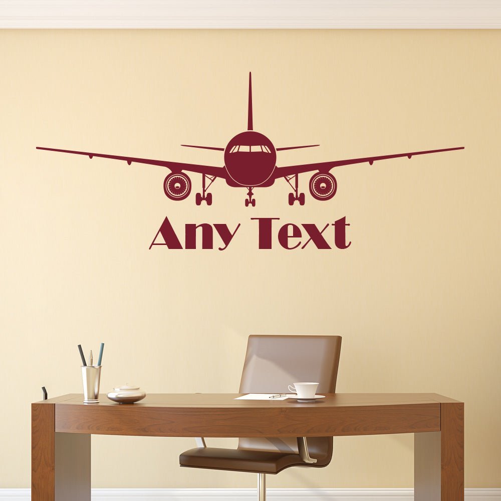 Aeroplane Wall Sticker Personalised Decal image 1