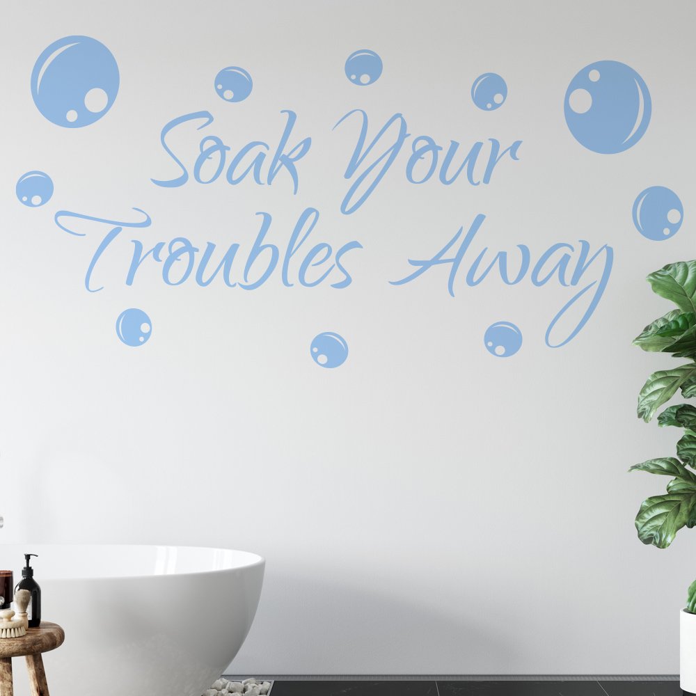 Bathroom Wall Sticker - Bubble Your Troubles Away image 1