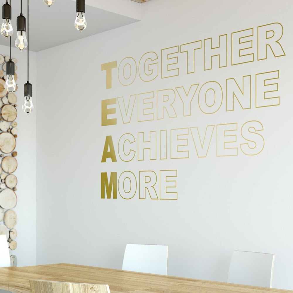 Team Office Wall Sticker - Together Everyone Achieves More image 1
