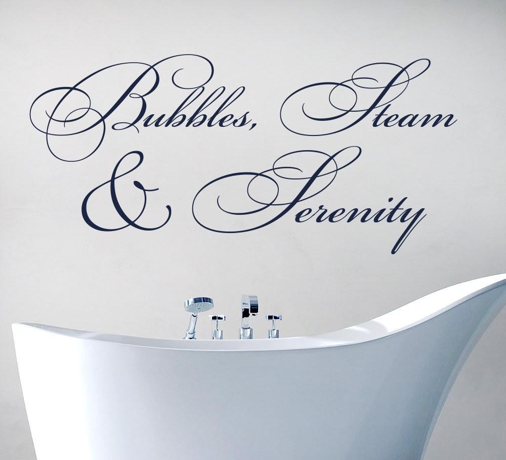 Bubbles Steam and Serenity Bathroom Wall Sticker image 1