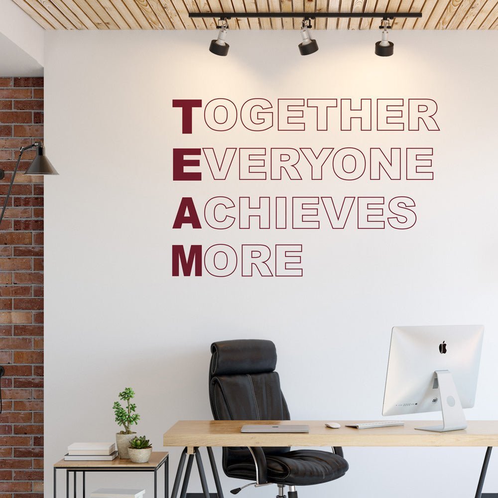 Team Office Wall Sticker - Together Everyone Achieves More image 0