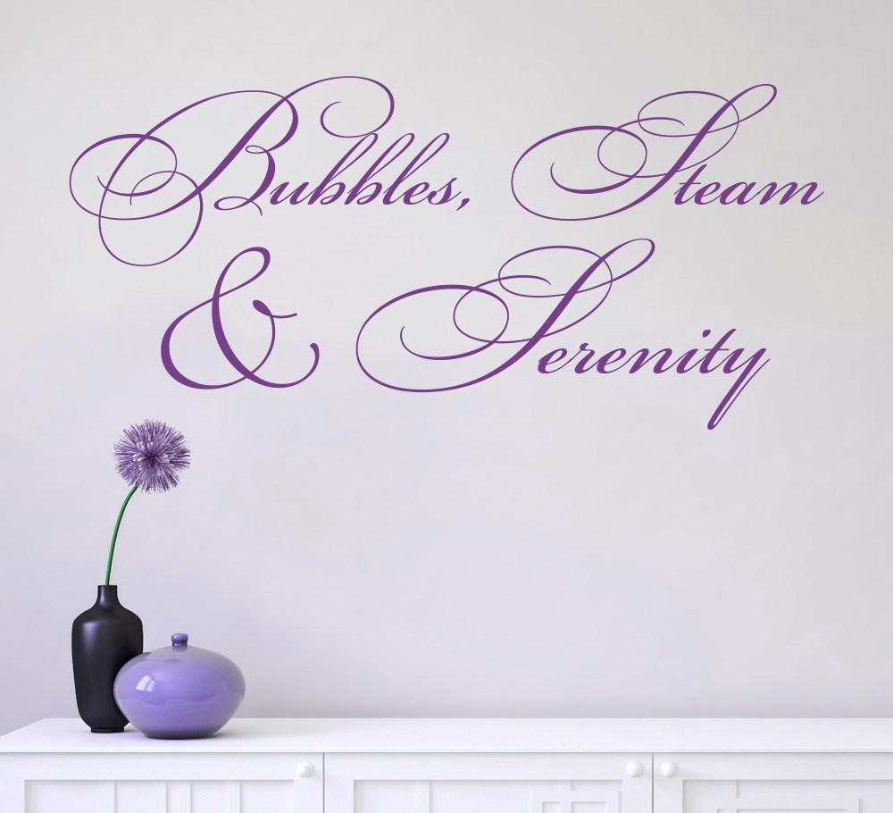 Bubbles Steam and Serenity Bathroom Wall Sticker image 0