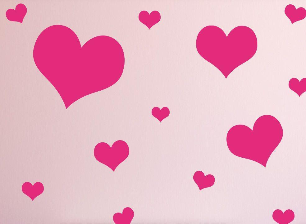 Love Hearts Wall Stickers or Ceiling Stickers 20 Pack image 0