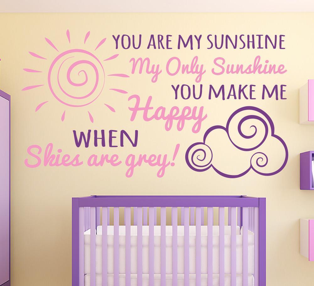 You are my sunshine Wall Art Sticker image 2
