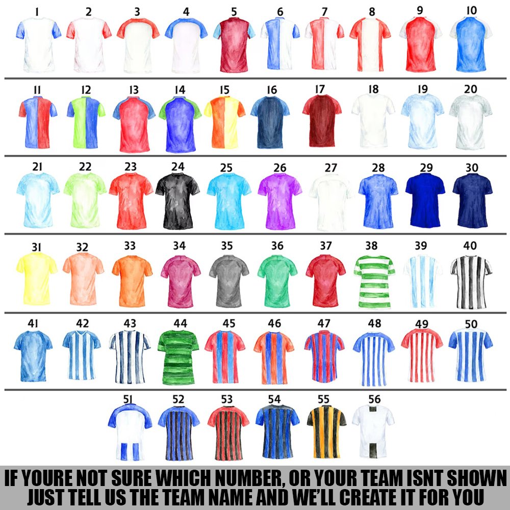 Personalised Football Family Print - Dads Team, Fathers Day Print, Dream Team, Grandad Gift image 2