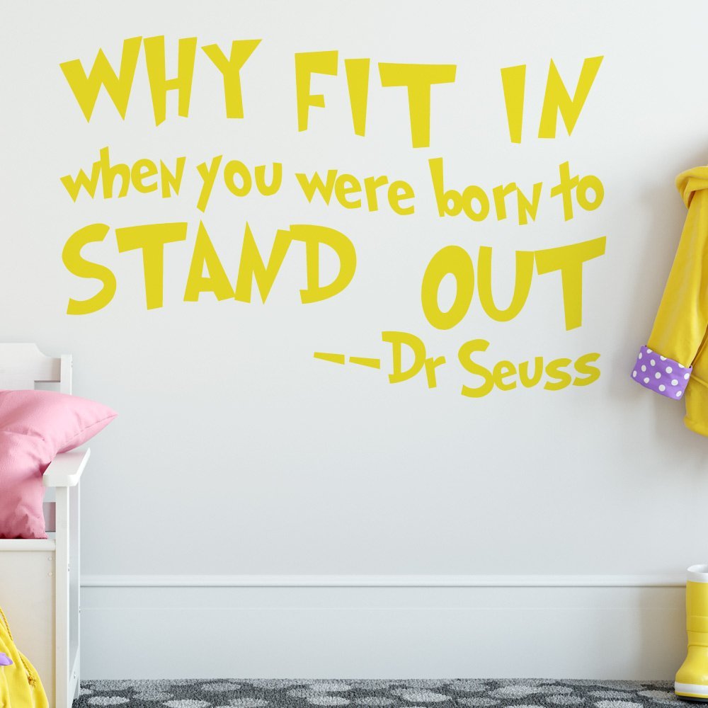 Dr Seuss Wall Sticker Why Fit In image 1