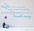 Life Is Not Measured By The Breaths Wall Sticker image 0