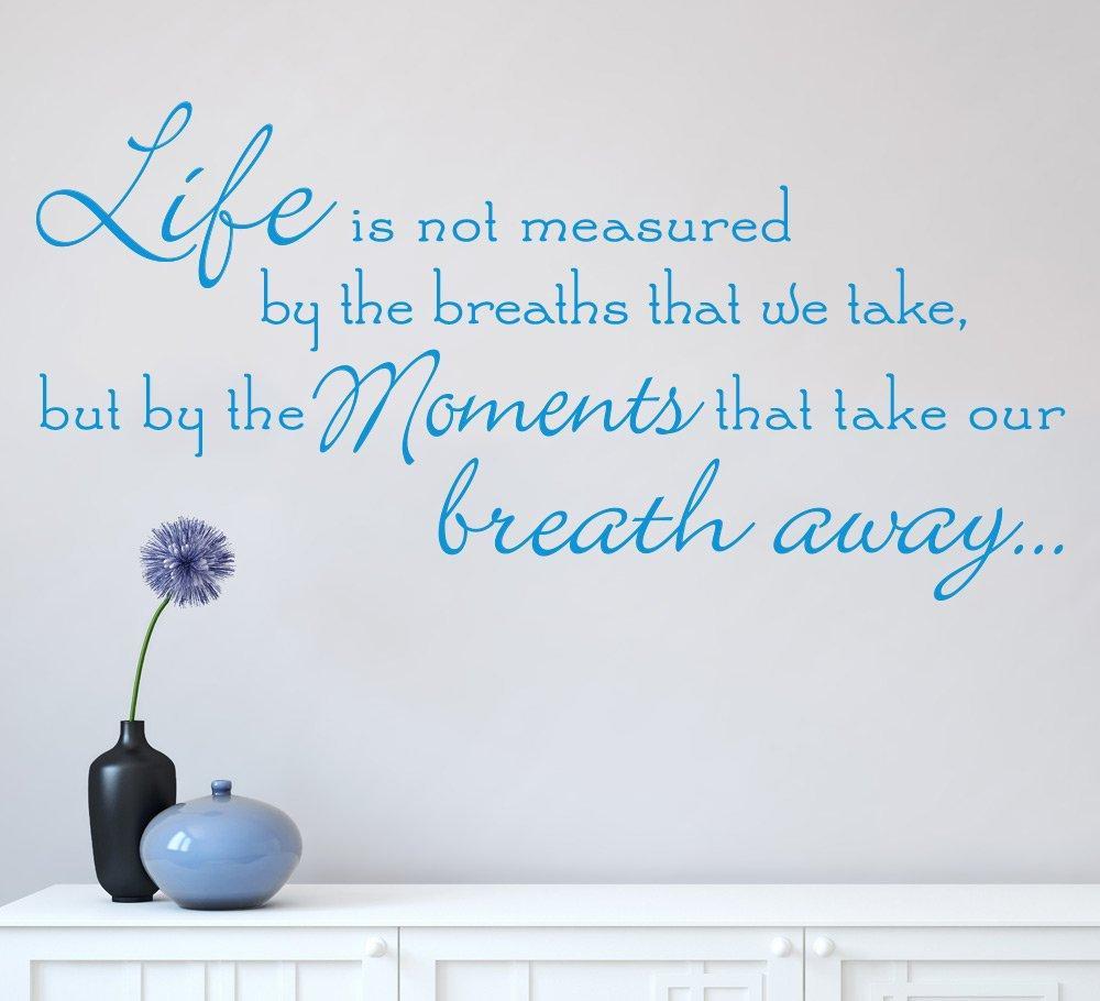 Life Is Not Measured By The Breaths Wall Sticker image 0