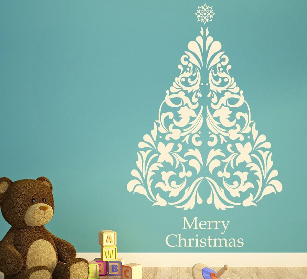 Decorative Christmas Tree Wall Art Sticker Personalised image 2