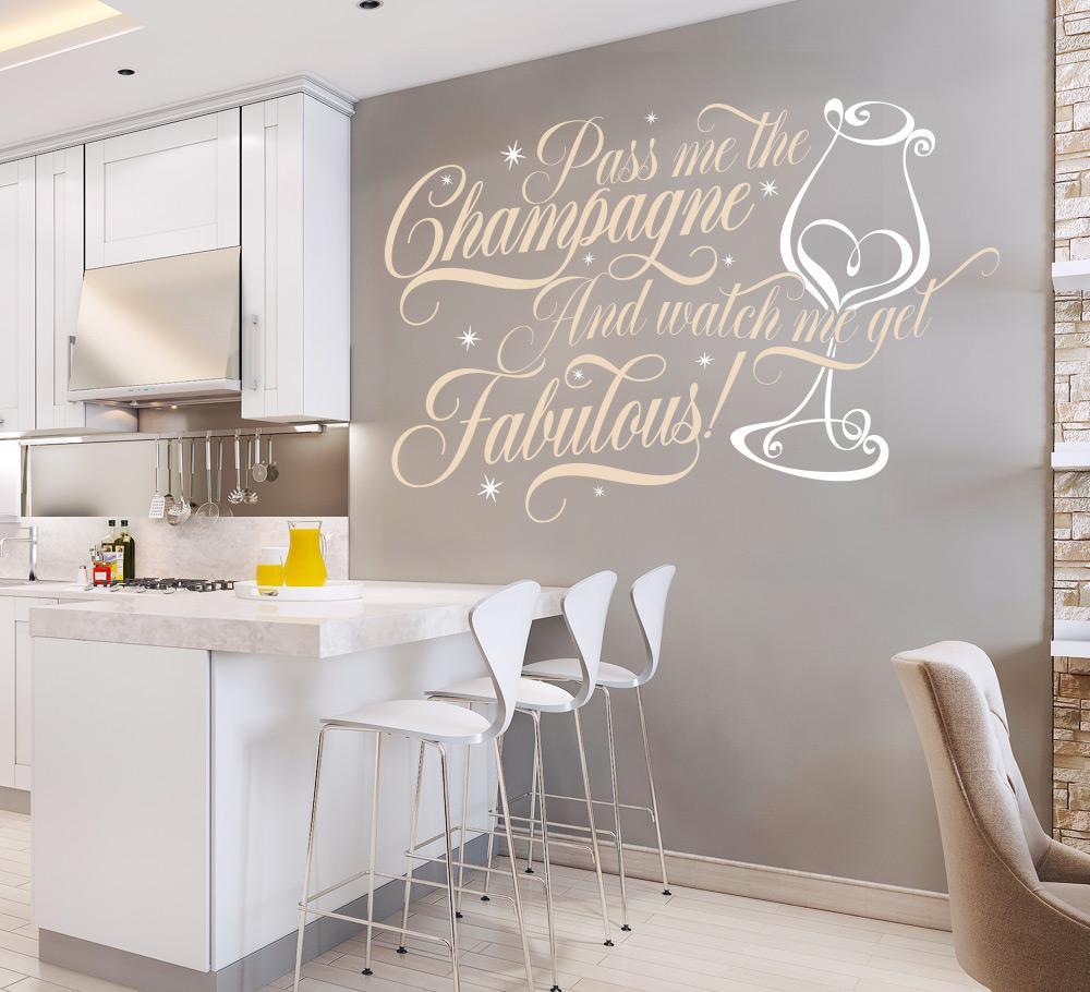 Pass me Prosecco and watch me get fabulous Wall Sticker image 3