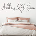 Personalised Couple Names Wall Sticker image 0