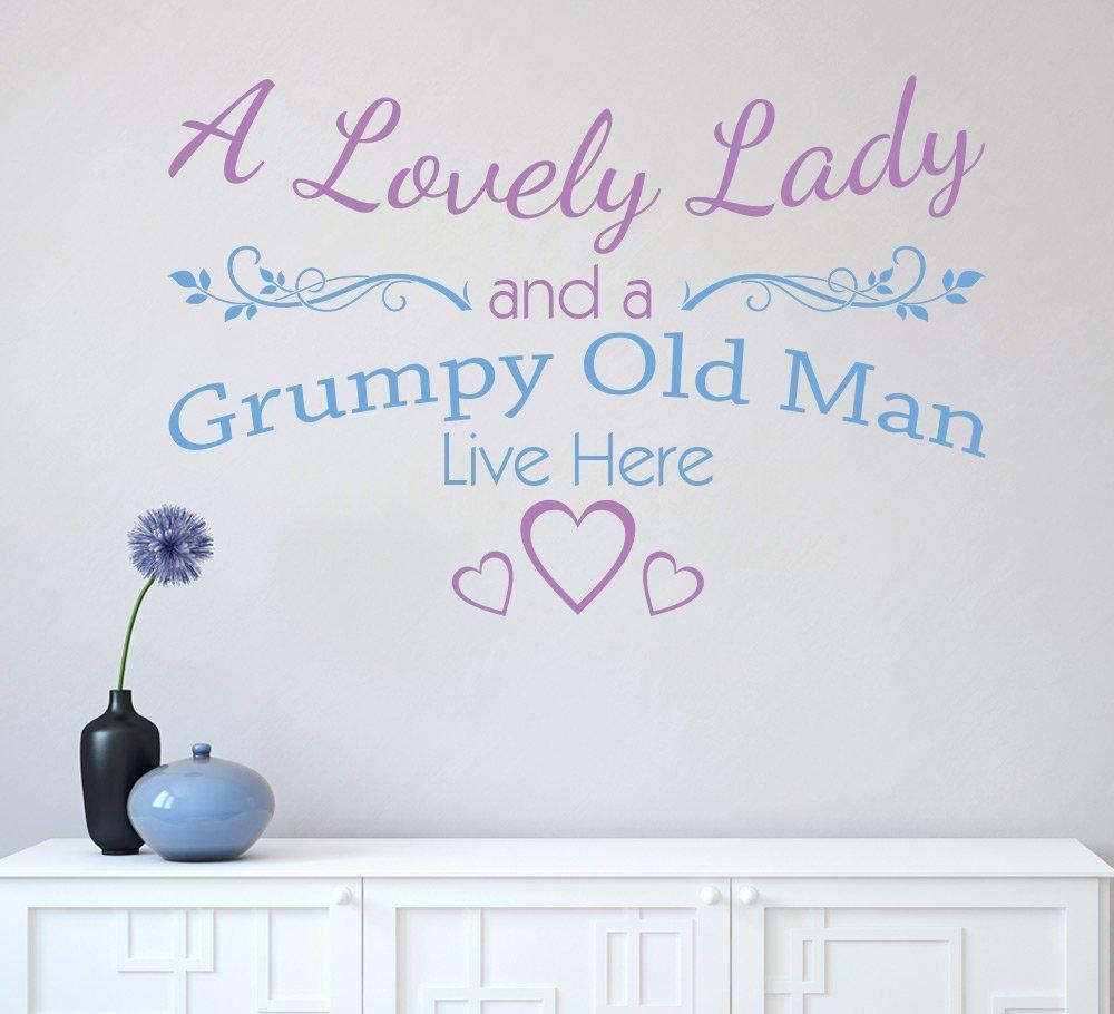 A Lovely Lady and Grumpy Old Man Live Here Wall Sticker image 0