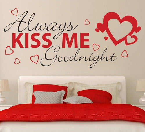 Always Kiss Me Goodnight Wall Art Sticker image 1