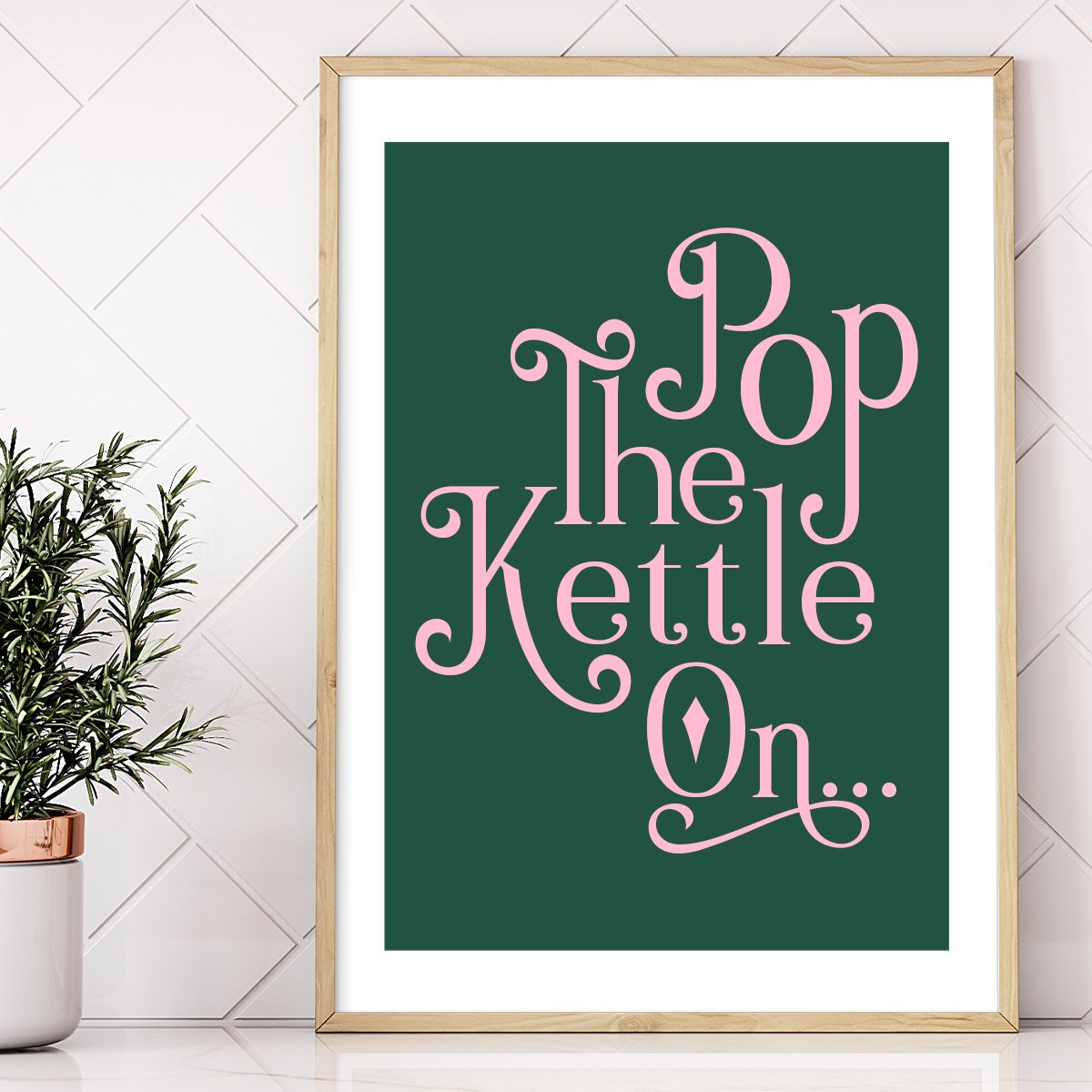 Pop The Kettle On - Kitchen Wall Art Print image 0