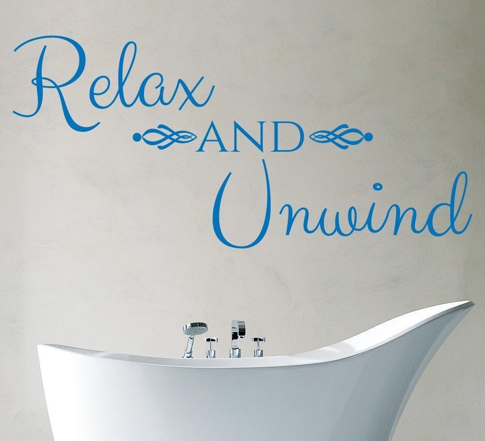 Relax and Unwind Bathroom Wall Art Sticker image 0