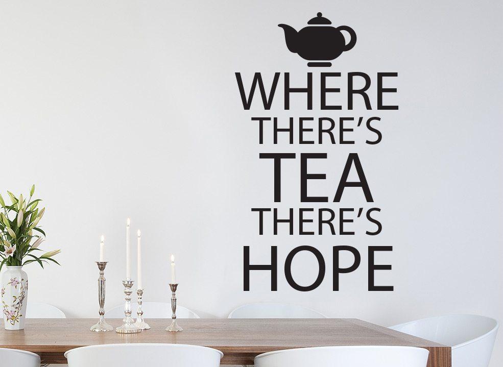 Tea And Hope Kitchen Wall Art Sticker image 0