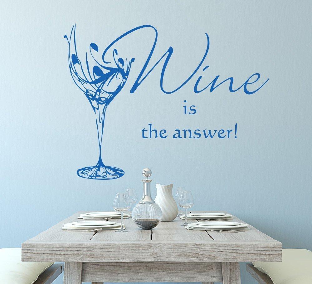 Wine Glass Wall Art Sticker Personalised image 1