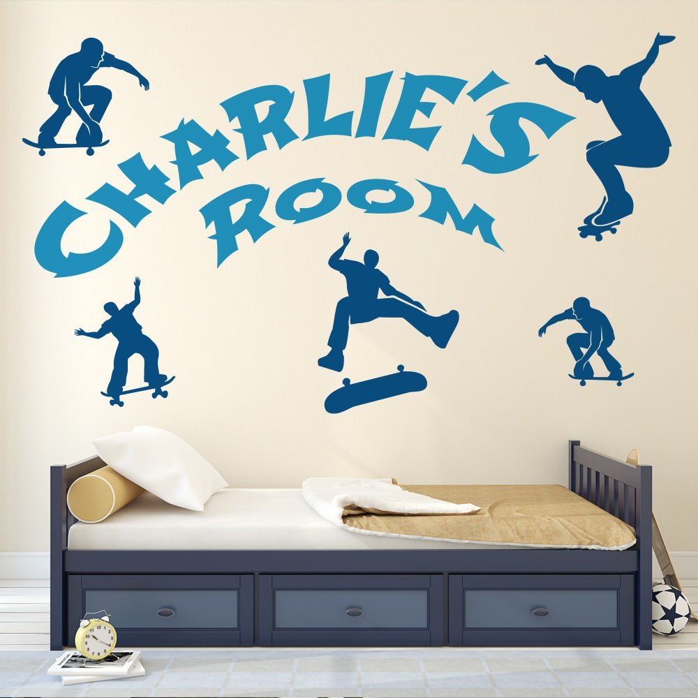 Personalised Skateboard Wall Sticker image 0