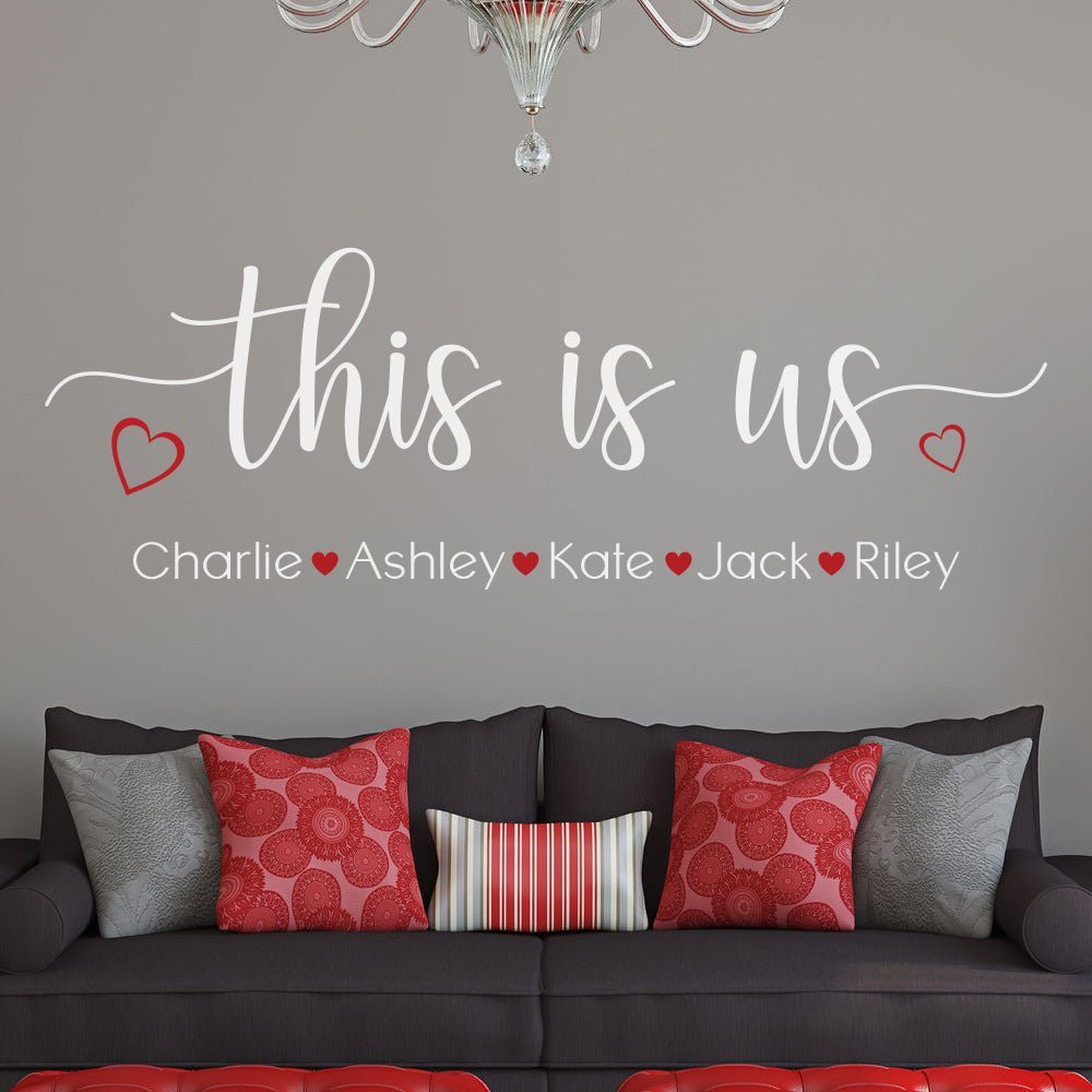 This is us Wall Sticker Personalised Home Quote image 1