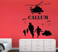 Army Men Helicopter Scene Wall Sticker image 0