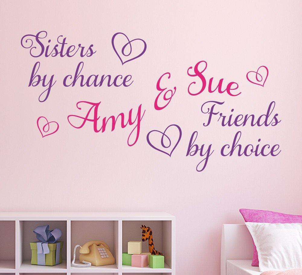 Sisters By Chance Friends by Choice Wall Sticker image 1