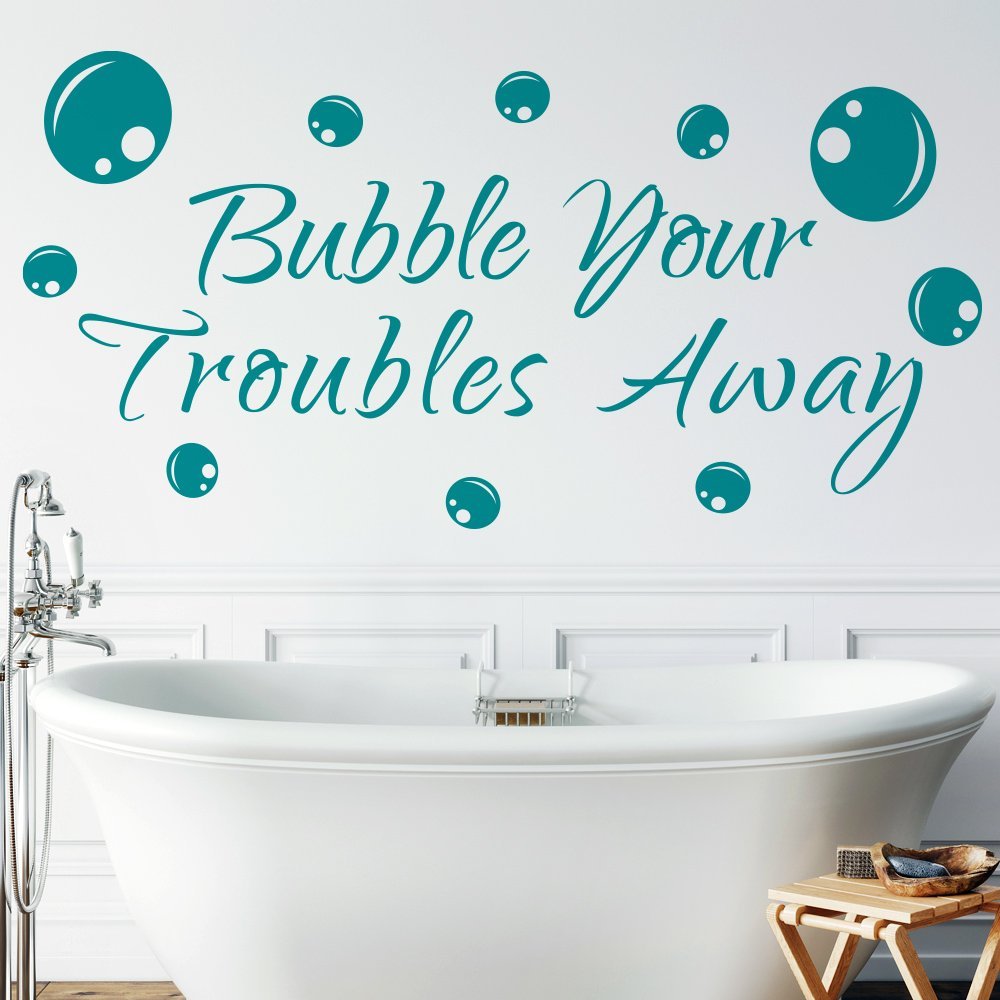 Bathroom Wall Sticker - Bubble Your Troubles Away image 0