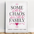 Some Call It Chaos Family Print – Any Colours – Personalised Family Print image 0