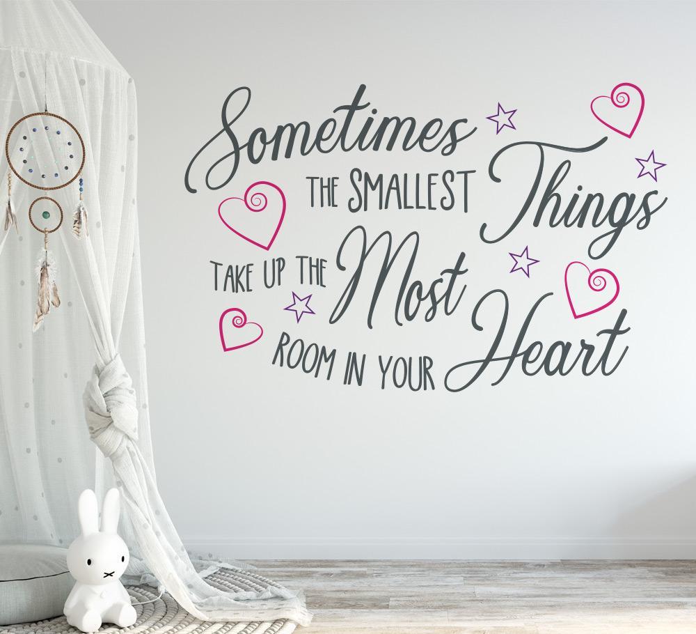Sometimes the Smallest Things Wall Sticker Quote image 1