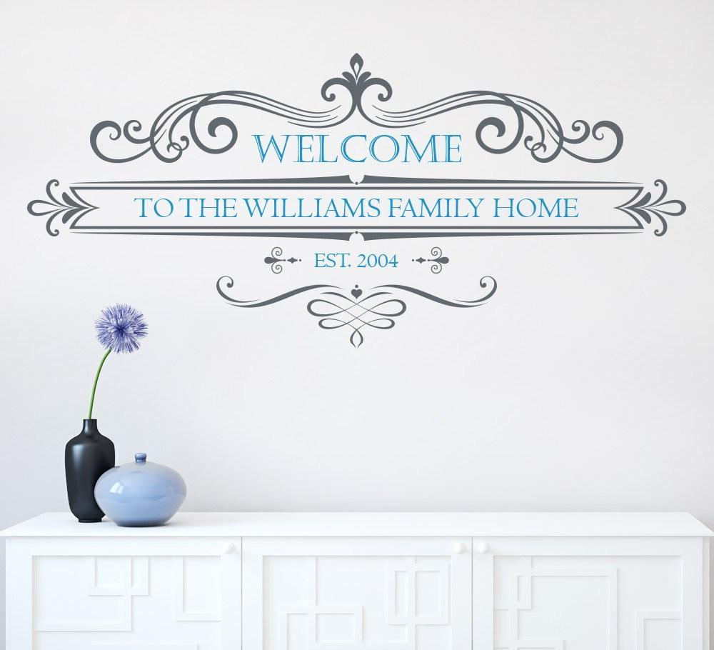 Family Welcome Est Wall Art Sticker image 1