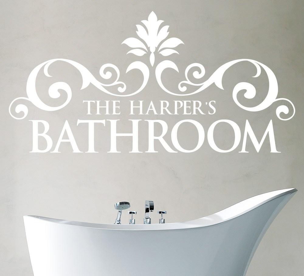 Classic Scroll Bathroom Wall Art Sticker image 2