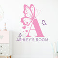 Personalised Wall Sticker Monogram with Butterflies image 0
