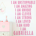 Positive Affirmation - Motivation - Kids Wall Art Sticker image 0