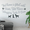 Kisses Wet Noses and Wagging Tails - Dogs Wall Sticker image 0