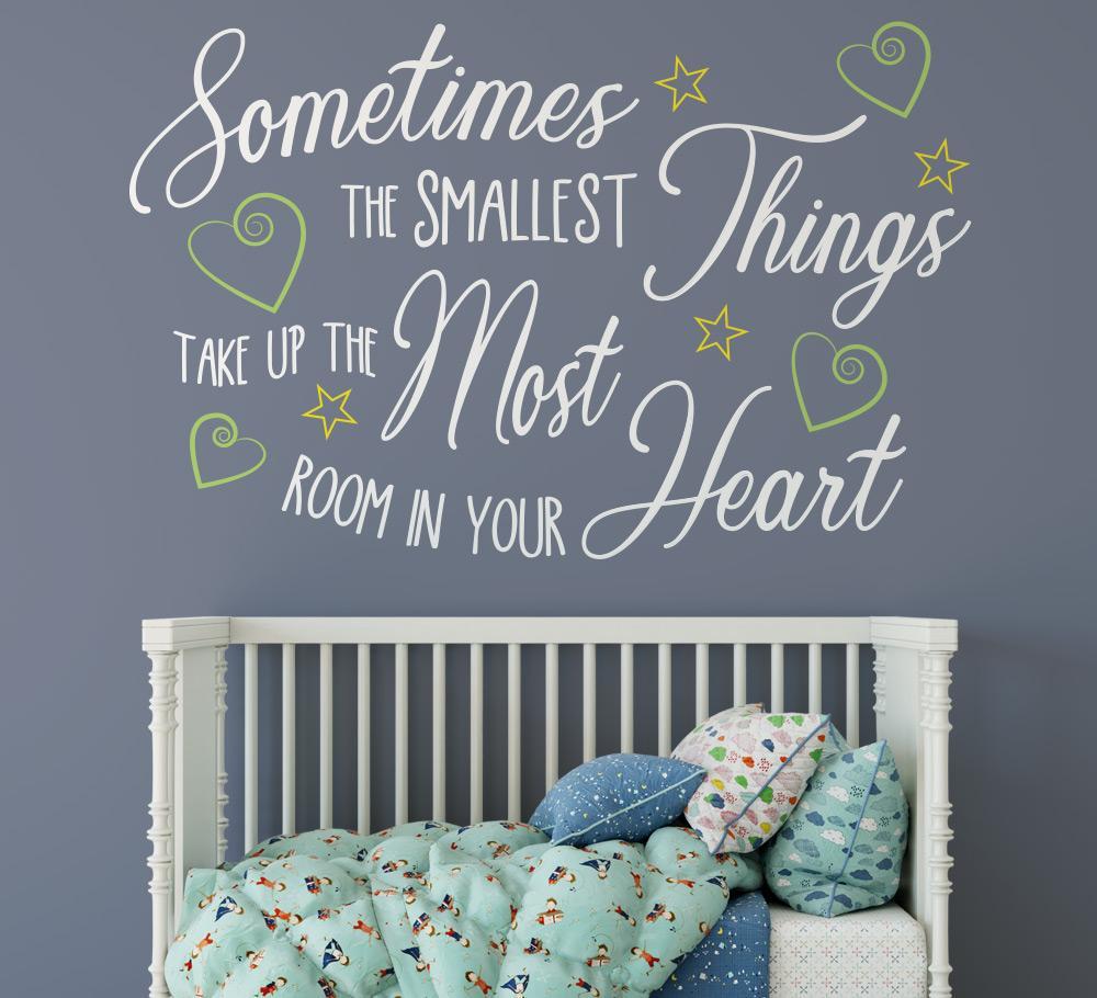 Sometimes the Smallest Things Wall Sticker Quote image 2