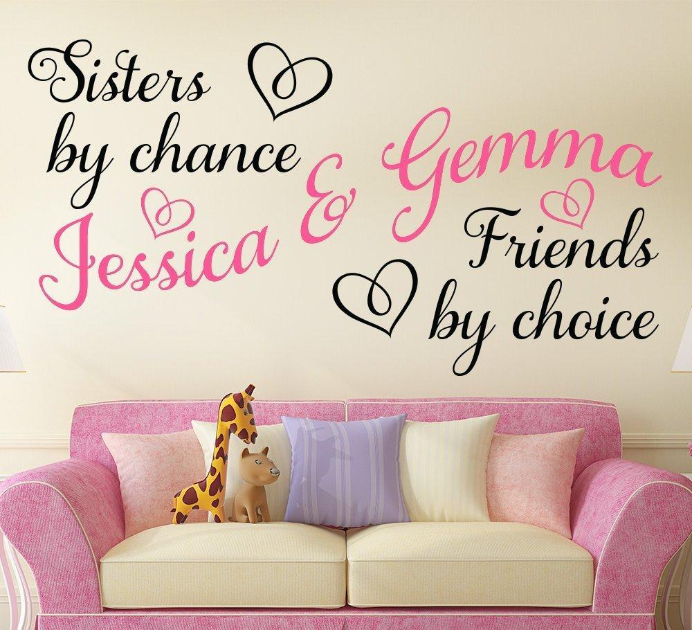 Sisters By Chance Friends by Choice Wall Sticker image 0