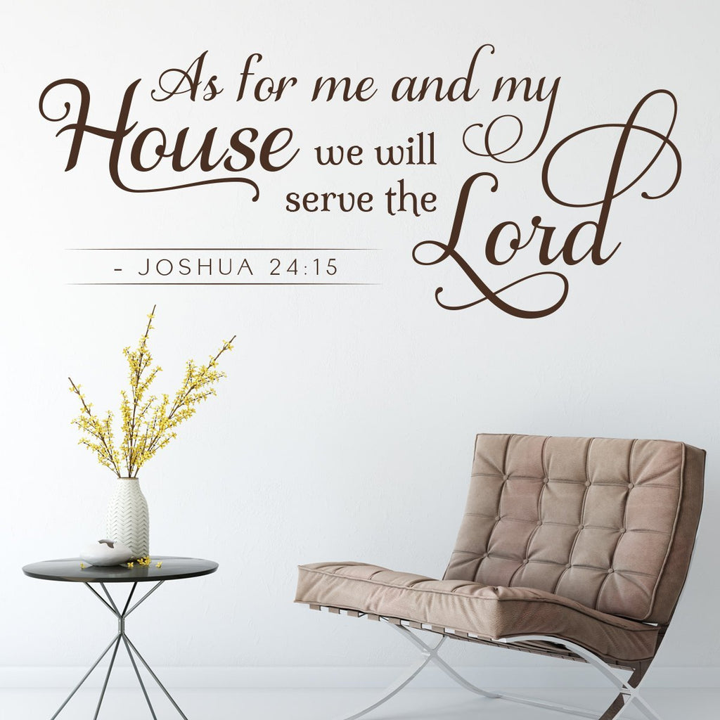 As For Me and My House Bible Wall Art Sticker image 1