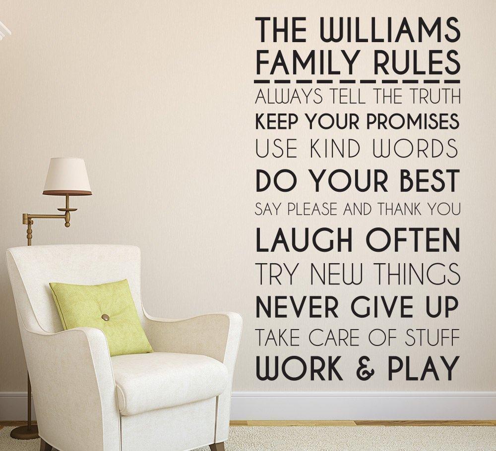 Family Rules Wall Art Sticker image 0
