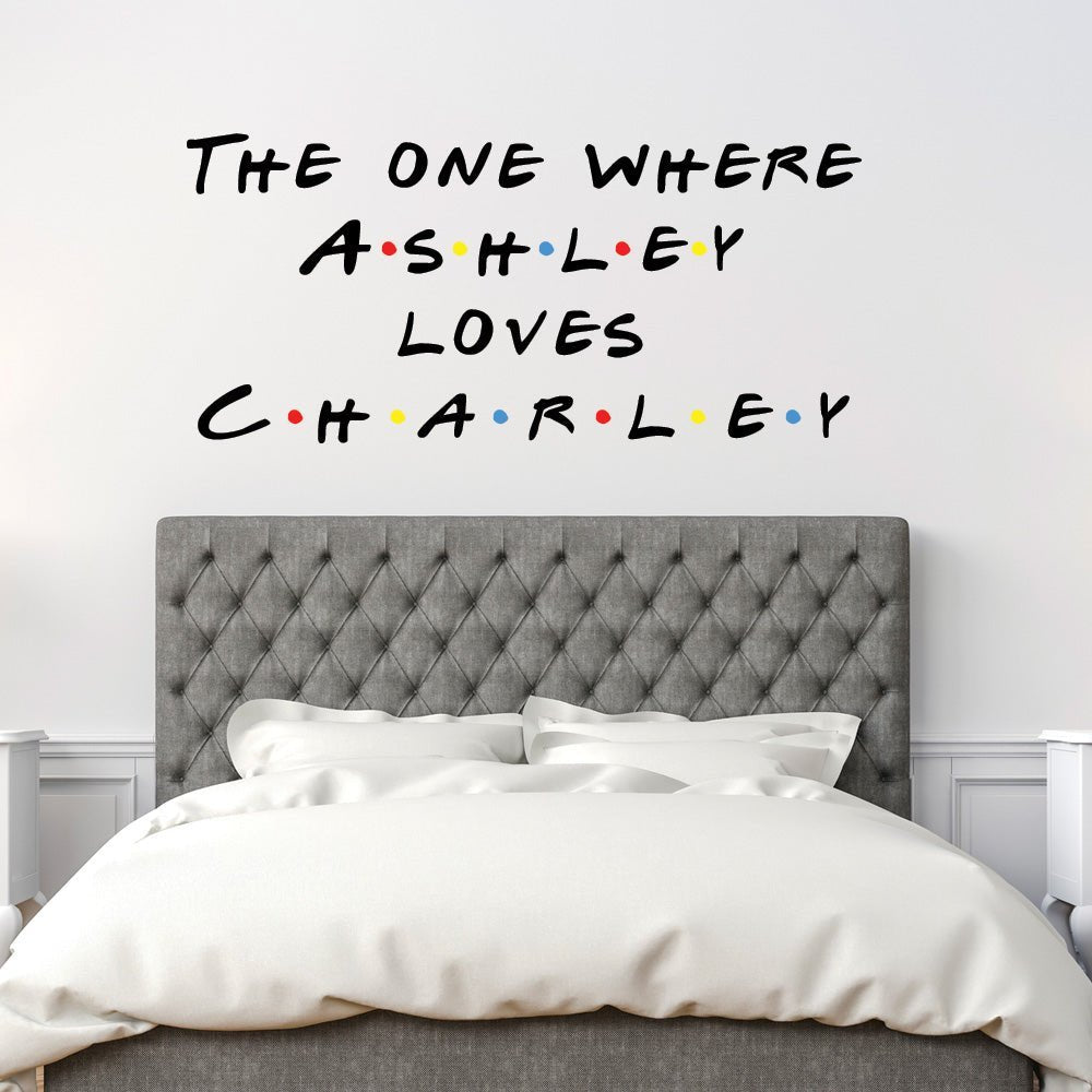 Personalised Friends Wall Sticker - Any name or The One Where text image 2