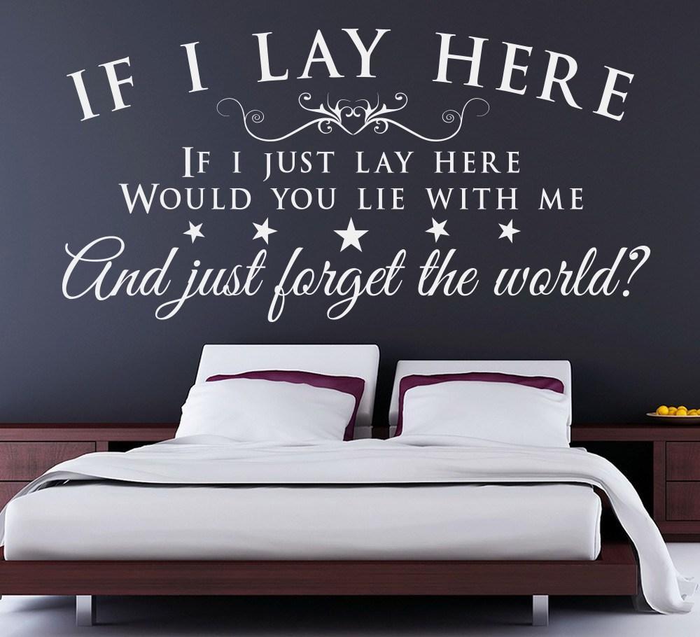 If I lay Here Bedroom Wall Art Sticker image 2