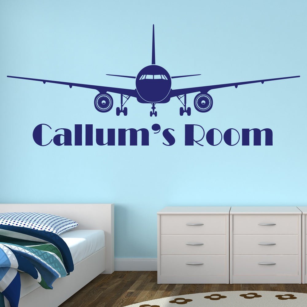 Aeroplane Wall Sticker Personalised Decal image 0